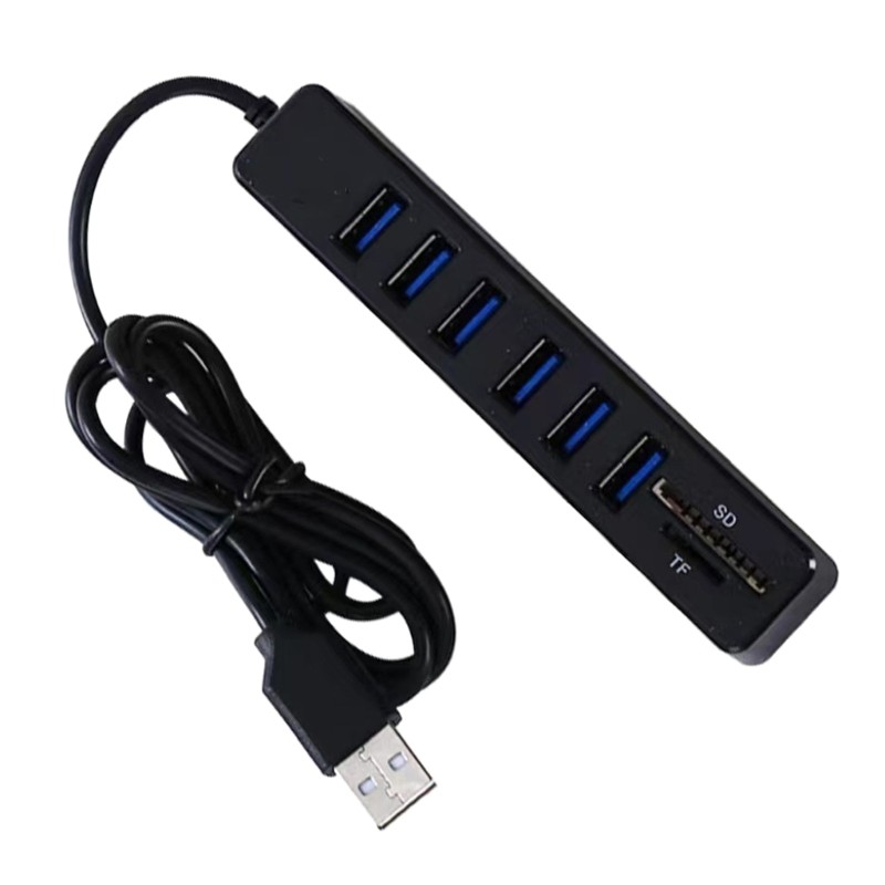 USB 2.0 Splitter with Overcurrent Protections 6 Port Safe Charging Hub for gallery