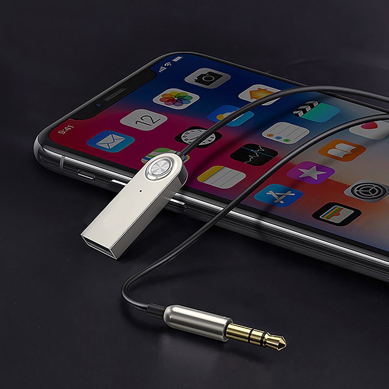 Bluetooth 5.0 Transmitter Receiver Audio 3.5mm Jack Aux Adapter Car USB Cable gallery