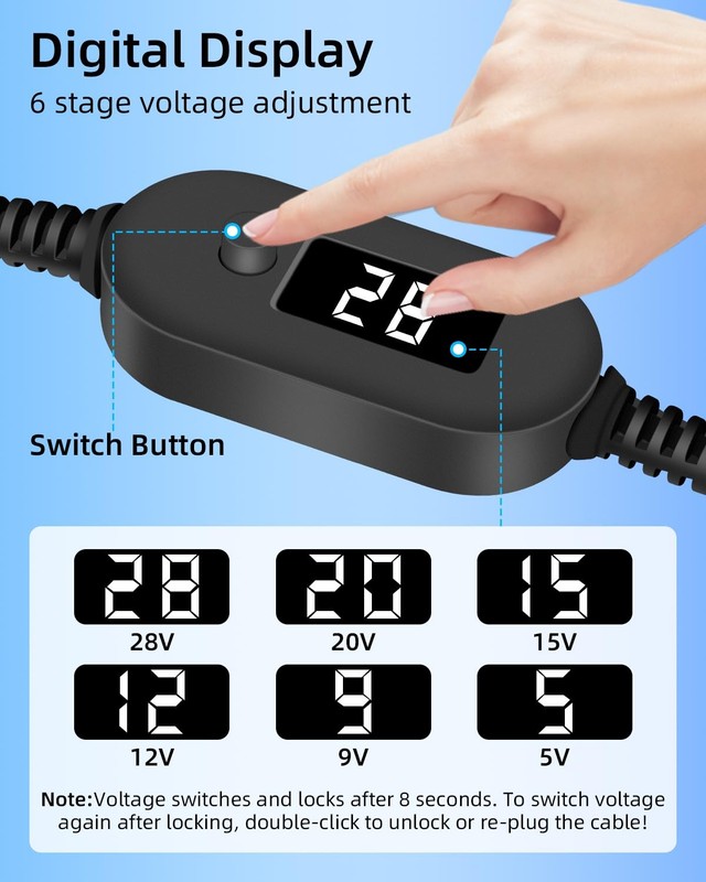 140W USB C to DC Adapter, Type C to DC Barrel Adapter PD Trigger Power Cable ... gallery