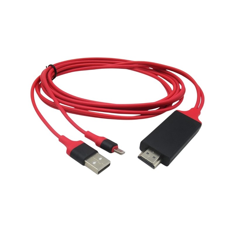 For iPhone 14 13 12 11 X 1080P HDMI Mirroring AV Cable Phone to TV HDTV Adapter