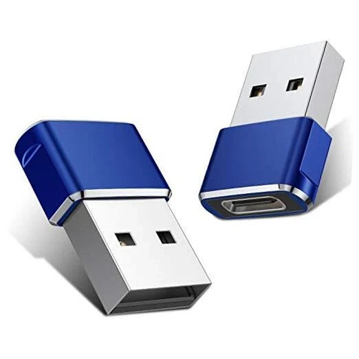 2PACK USB 3.1 Type C Female to USB A Male Adapter Converter Plug Power