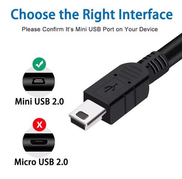 Mini USB To USB & 3.5MM (2 IN 1) Audio Jack Charge Cable For MP3 & MP4 Speakers gallery