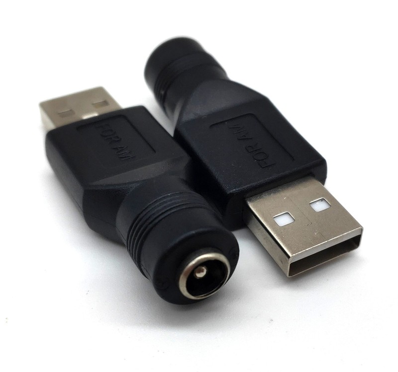 Usb To Dc Power Adapter 2pcs Usb 2.0 Male To Dc 5.5mm X 2.1mm Female 5v Connecto gallery