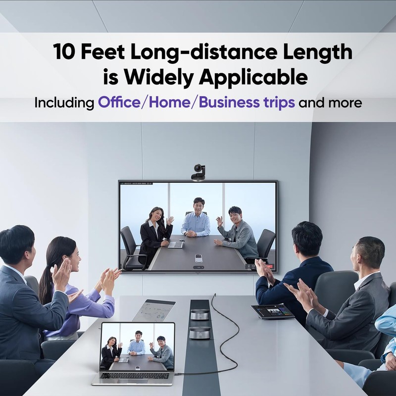 10 Ft Long USB 3.0 to USB Cable 60W Type A Male to Male Cord 5Gbps Data gallery