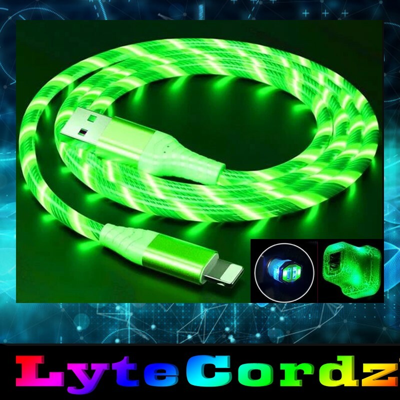 LED Light Up Charging Charger Cable USB Data Cord iPhone Android Type C Phone gallery