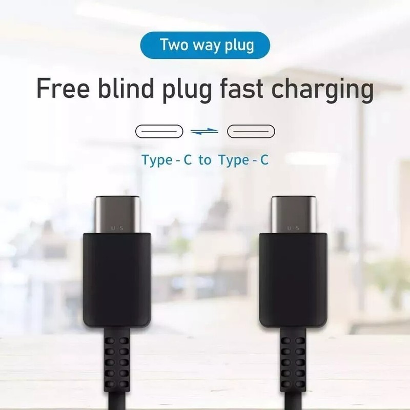 US Stock 4ft USB Type C Cable Fast Charging Cord For Samsung S21 S10 S9 Black gallery