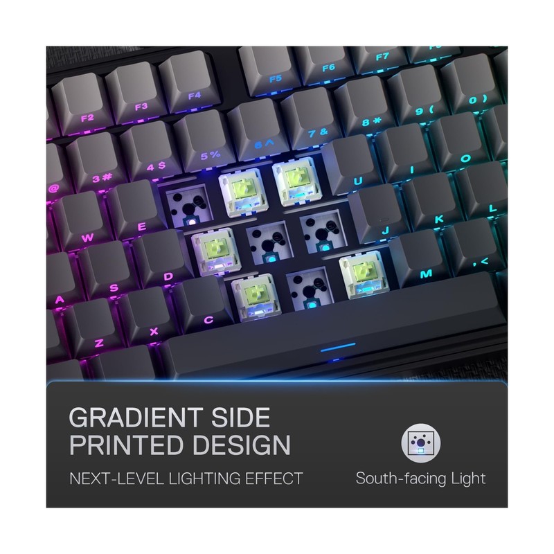 Redragon K707 PRO GB 80% Gasket RGB Gaming Keyboard, 3-Modes Wirele... Fast Ship gallery