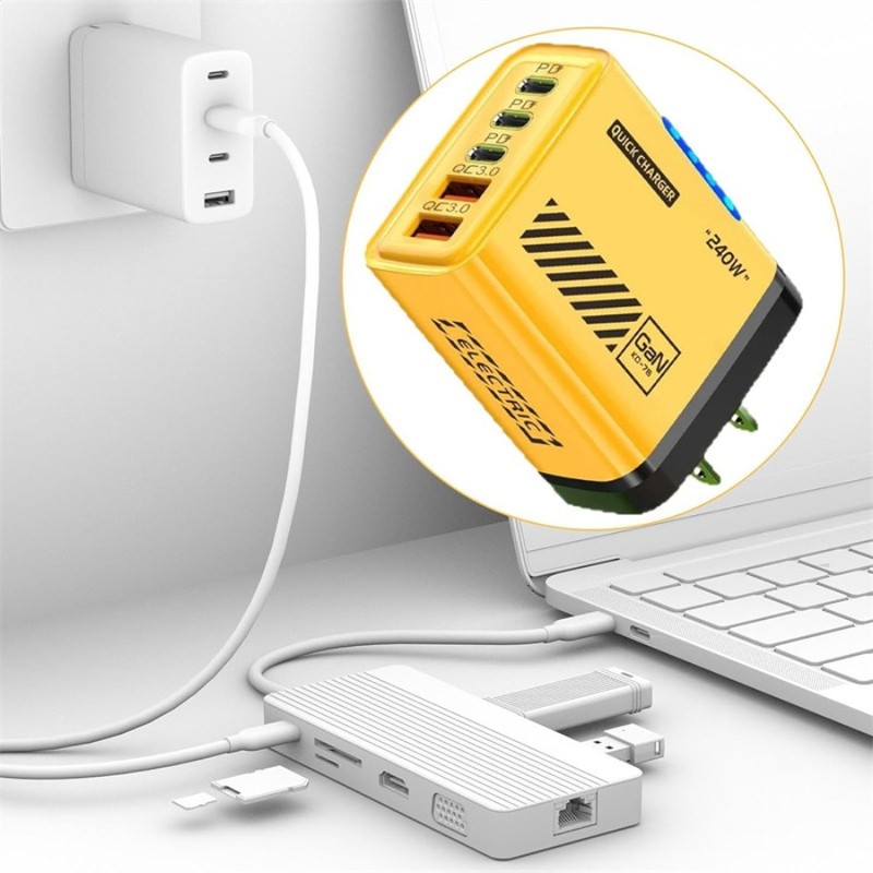 240W Fast Charging USB C US Wall Charger for iPhone 17 16 15 14 13 Plus Pro Max gallery