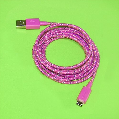 High Reliable Efficiently Micro USB 2in1 Cable Braided 6 Feet for Samrtphone US