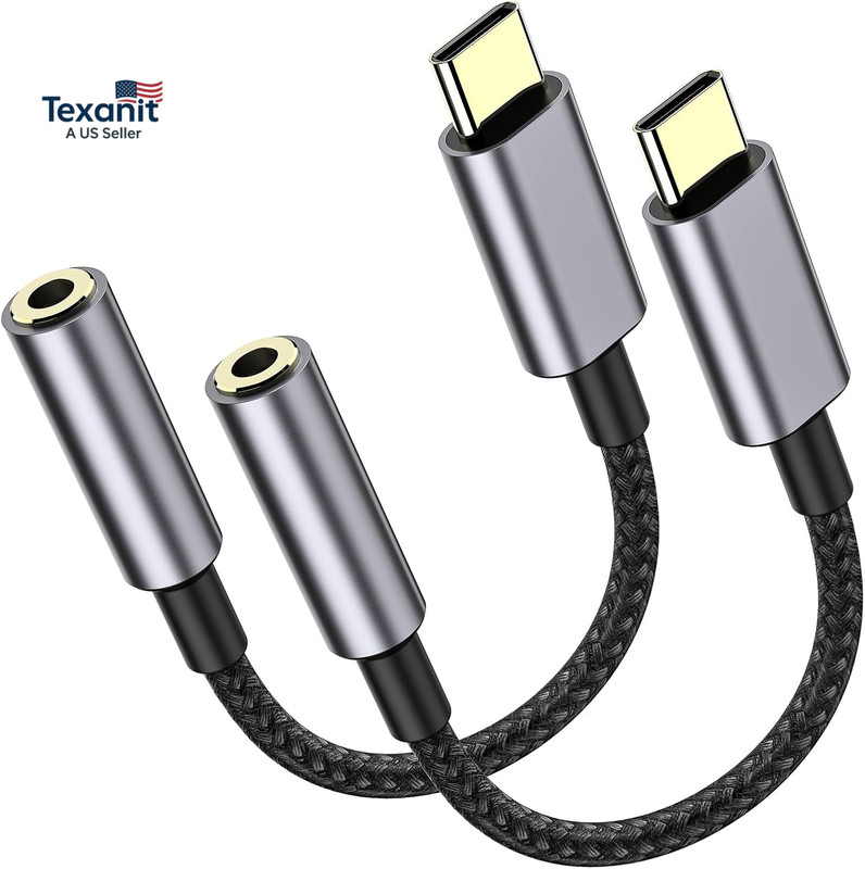 2 Pack USB C to 3.5Mm Headphone Jack Adapter – Hifi Audio Dongle, Type C to Aux gallery