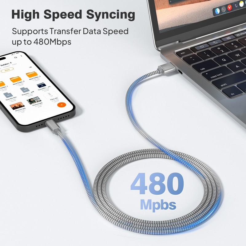 iPhone 17 17e Pro Max Charging Cable 1.5/3.3/6.6FT 3Pack,USB A to Type C Car ... gallery