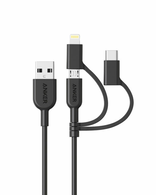 Anker A8436011 PowerLine II 3-in-1 Cable