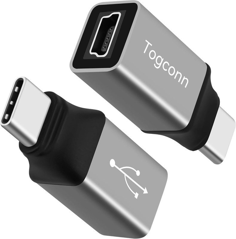 Mini USB to USB C Adapter 2 Pack, Mini USB (Female) to USB Type-C (Male) Convert gallery