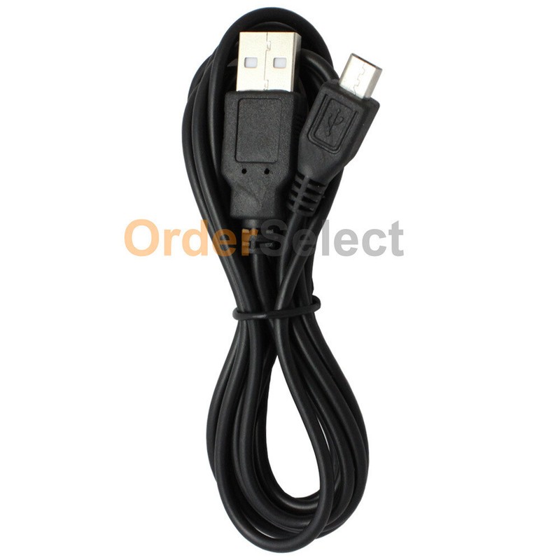 Black 6Ft Micro USB Charging Cable Data Sync Charger Cord for Android Samsung LG