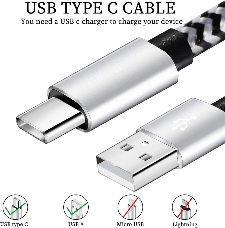 QQLIKE USB Type c Cable, 5 Pack (6FT) Nylon Braided USB C Cables 3A Fast Chargin gallery
