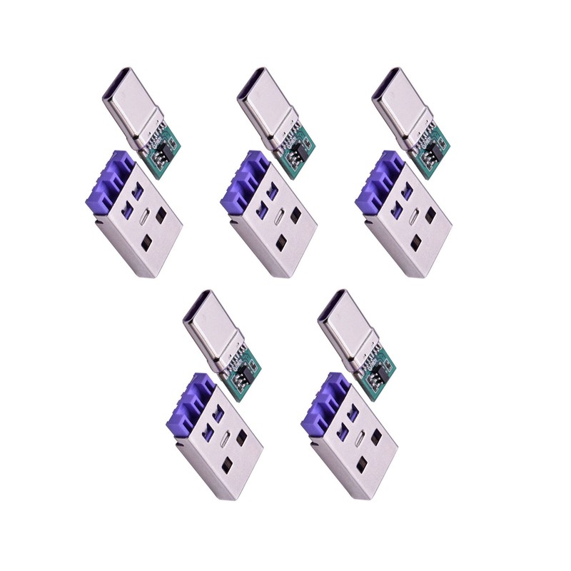 5 Sets DIY Type-C USB Fast Charge Adapter 5A Male Connector Welding Adapter Y gallery