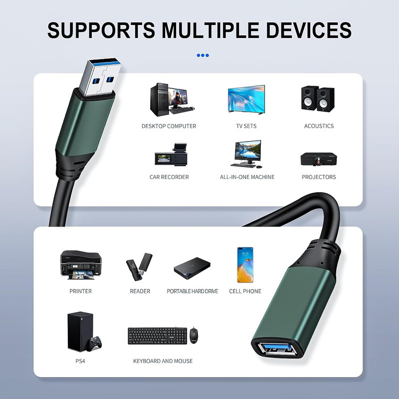 30FT USB 3.0 Active Extension Cable with Signal Booster, Type-A Male to Female f gallery