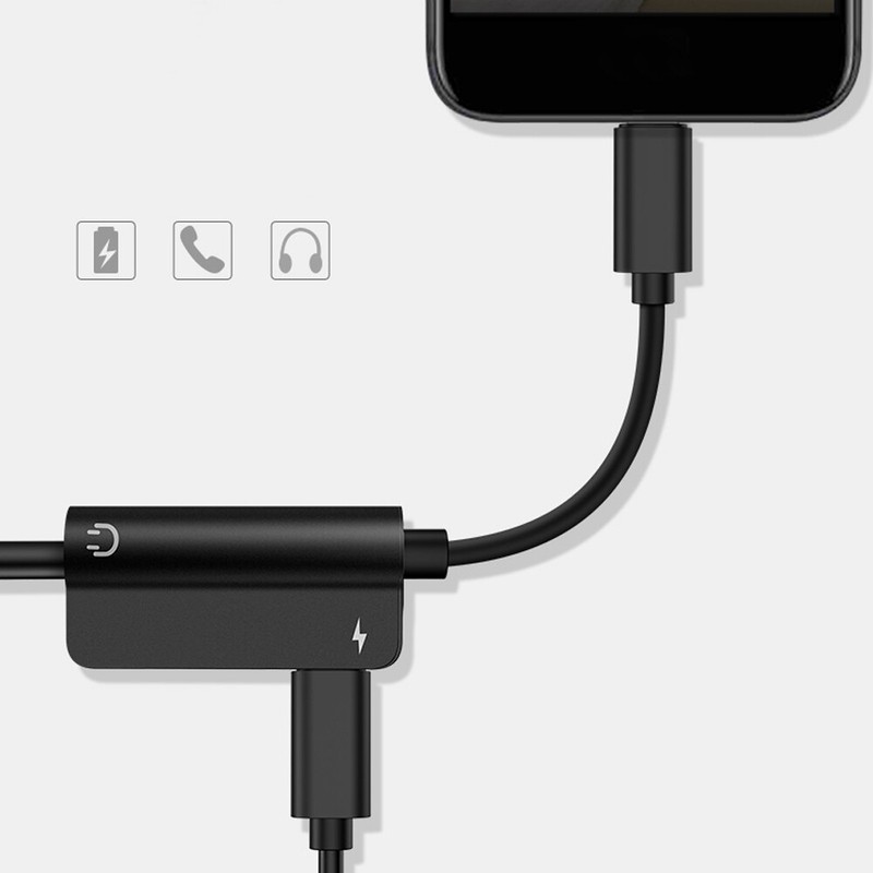 2 in 1 Type-C To 3.5mm Audio Aux Headphone Jack Cable Adapter Charger Cable Lot gallery