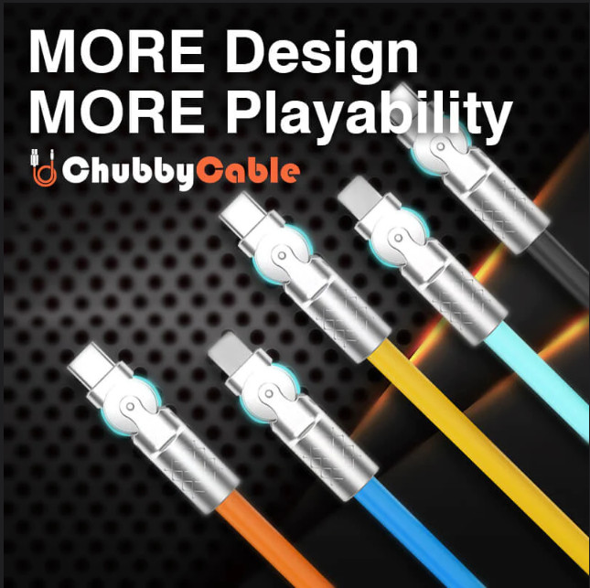 "Chubby Gamer" 180° Rotating Fast Charge Cable gallery