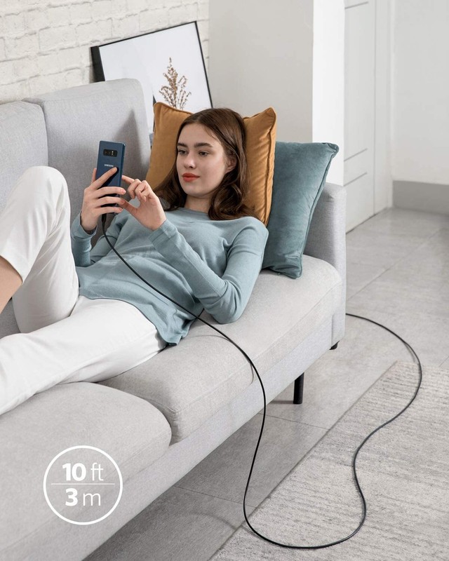 For Galaxy S20/S21/S23/S24/FE - 10ft Long USB-C Cable PD Fast Charger Cord gallery