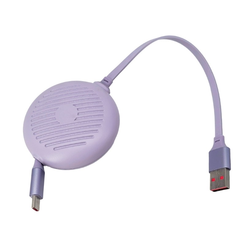 Single Pull Retracting USB C Charging Cord 60W Fast Data Transmission For Phone gallery
