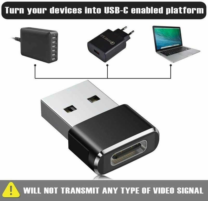 2 PACK USB C 3.1 Type C Female to USB 3.0 Type A Male Port Converter Adapter BLK gallery