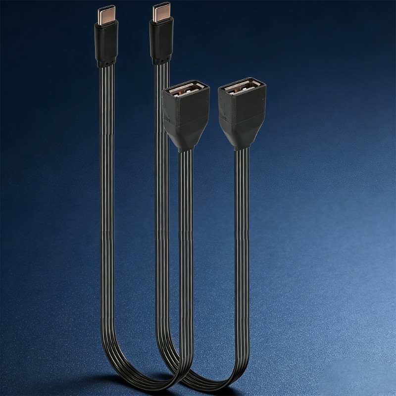 Thin 1.5mm Right Angle/Straight Type C to USB Female OTG Data Transfer Cable gallery