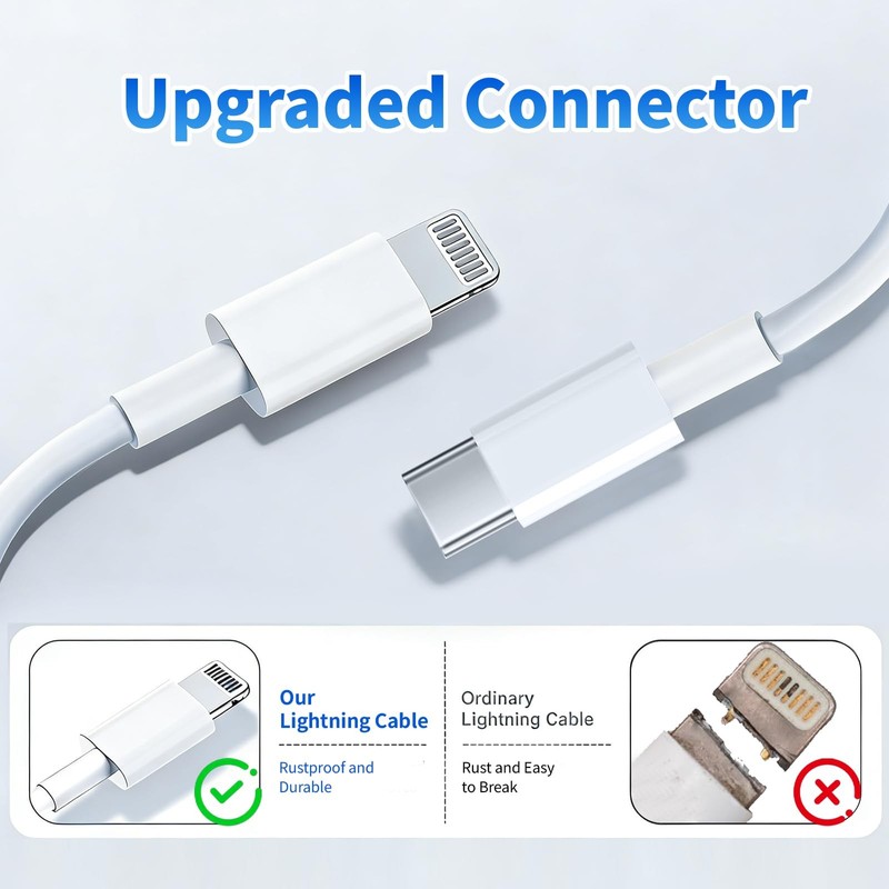 iPhone Charger Cord Apple MFi Certified USB C to Lightning Cable 3Pack 10 FT gallery