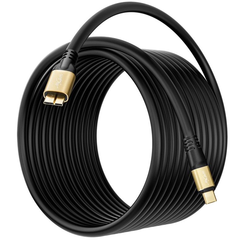USB 3.0 Micro 10-Pin Cable 15FT, Extra Long 3.1 C to Micro B External Hard Dr...