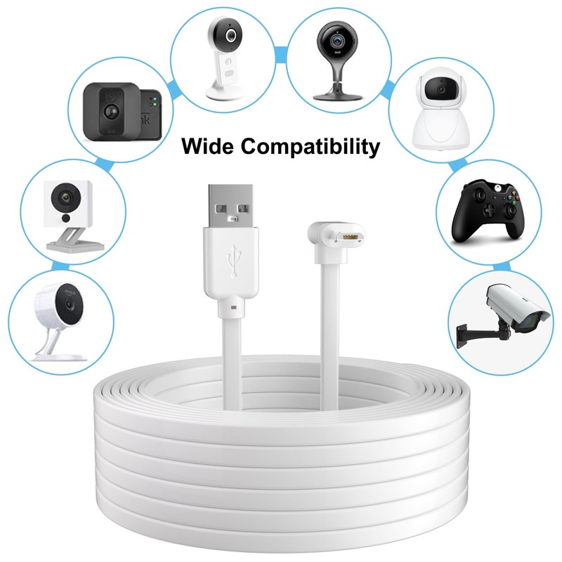 Camera Power Cable 25FT (2-Pack), Compatible with Wyze Cam Pan V3, Arlo Essen... gallery