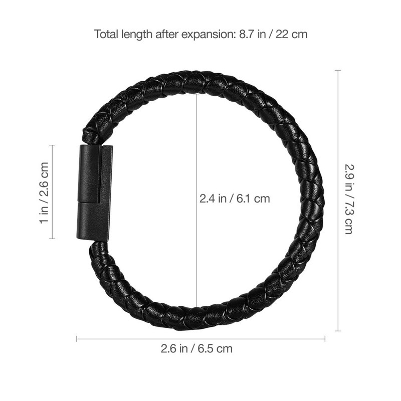 UKCOCO USB Type C Data and Charging Cable Wristband Style (Black) gallery