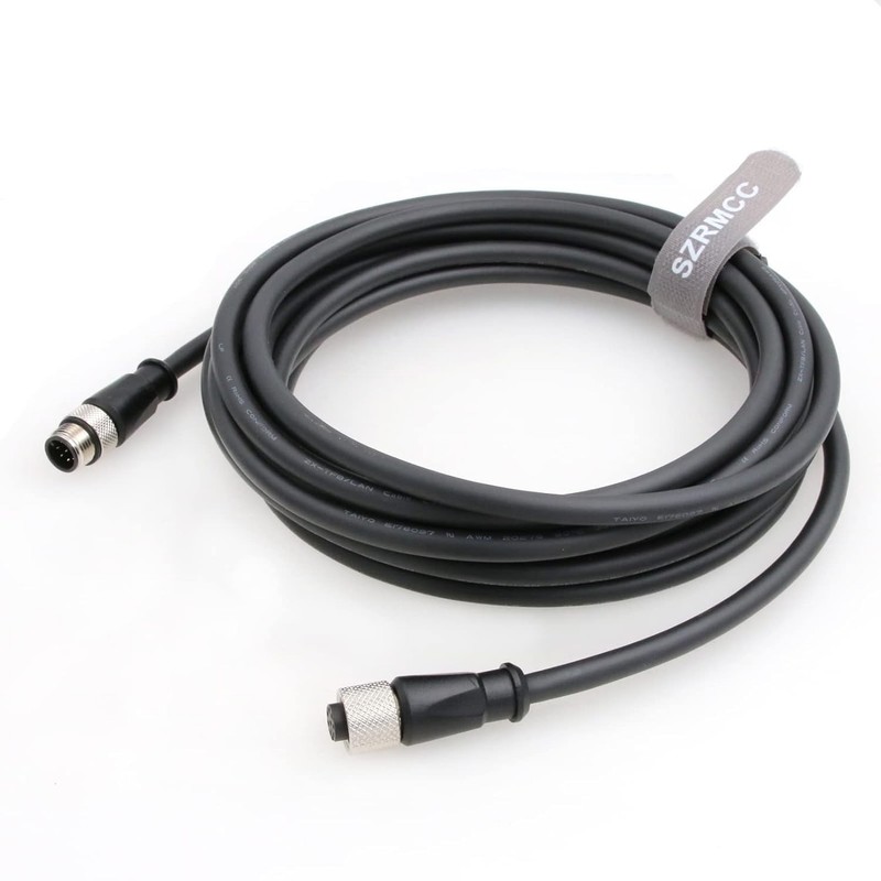 M12 A Code 8 Pin Male to Female Connector Sensor Cable High Flex Waterproof A... gallery