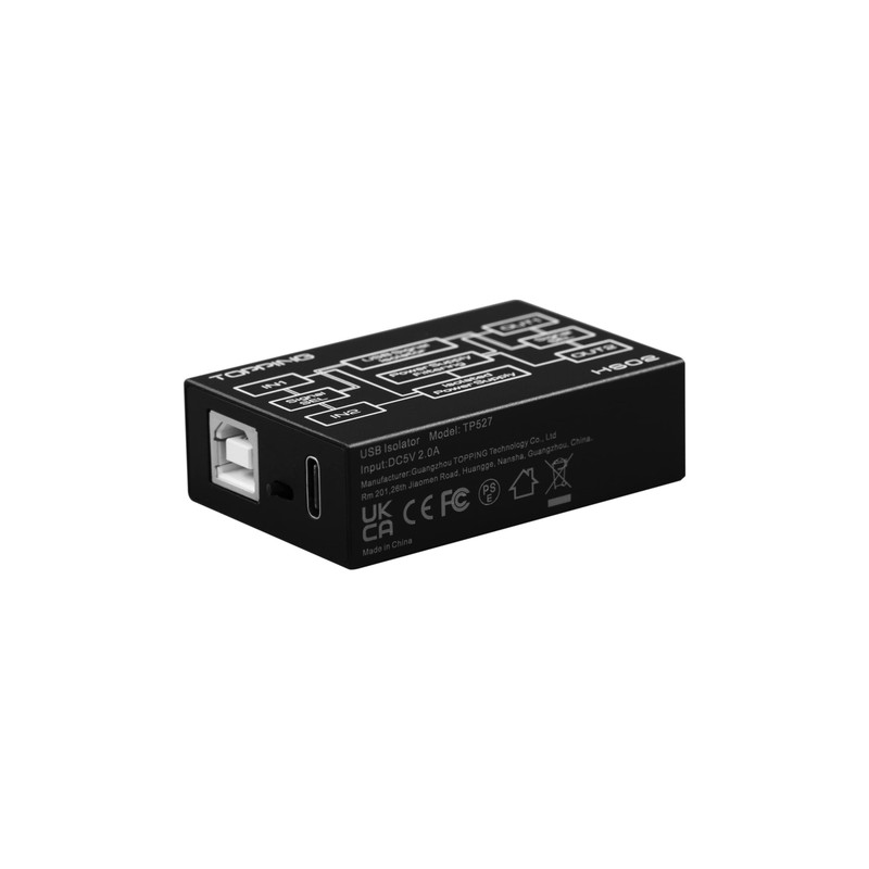 Topping HS02 USB 2.0 High Performance Audio Isolator with USB-B and Type C In...
