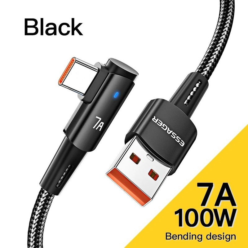 100W USB Type C To USB C Cable 90 Degree Samsung Huawei Fast ChargingType-C Date gallery