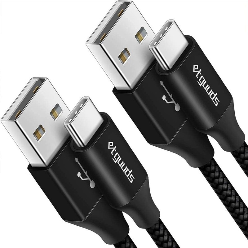 etguuds USB to USB C Cable 2ft, 2-Pack USB A to Type C Charger Cord Fast Chargin