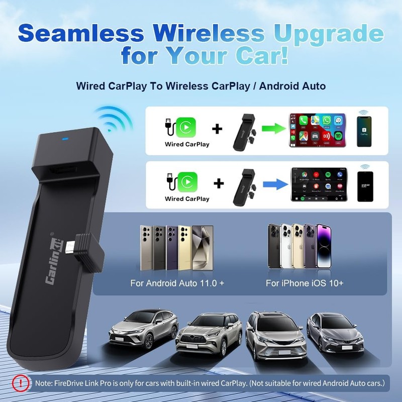 Carlinkit FireDrive Link Pro Car TV Converter, Wireless CarPlay Adapter with ... gallery