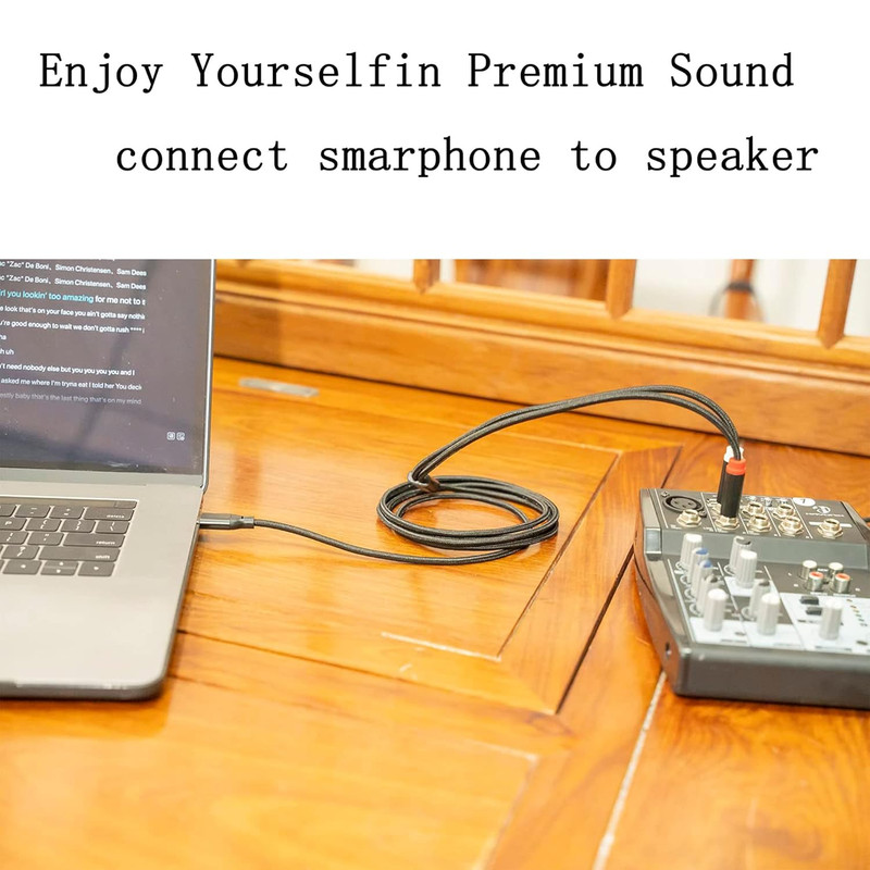 (3.3 Feet) USB C to Dual 6.35Mm 1/4 Inch Stereo Splitter Y Cable, USB Type C to gallery