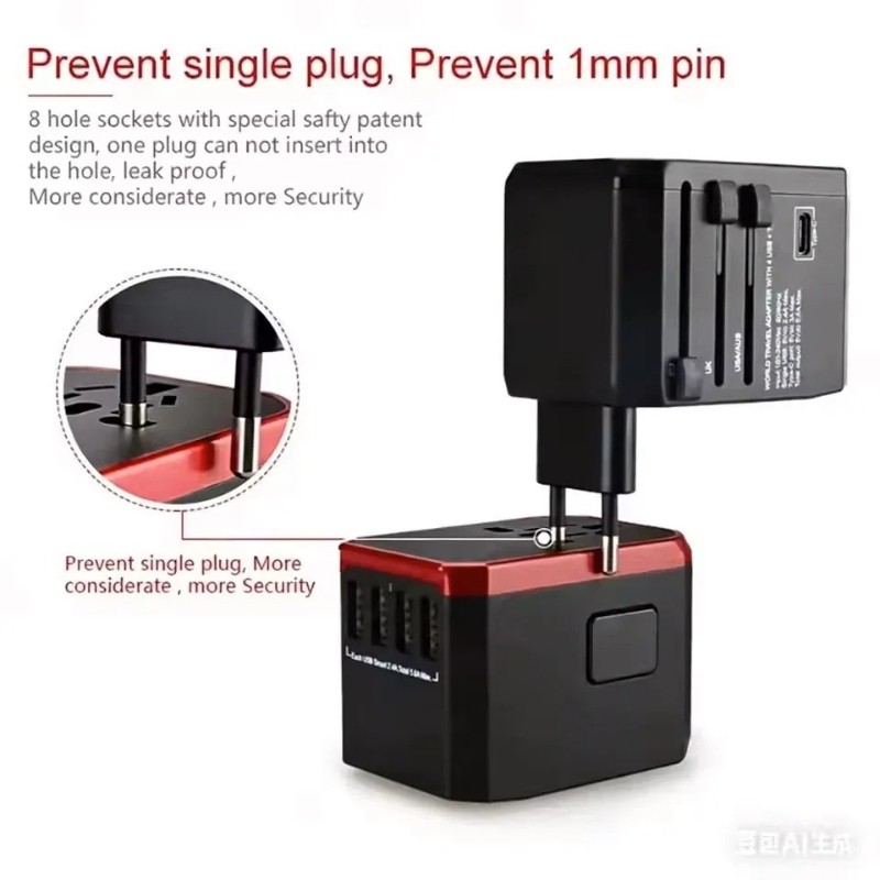 Worldtrip Plug Universal Plug Adapter Multifunctional Type C EU US UK AU Travel gallery