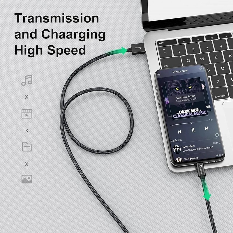 20Ft Long Micro USB Cable, Gold-Plated High Speed Nylon Braided Android Charger gallery