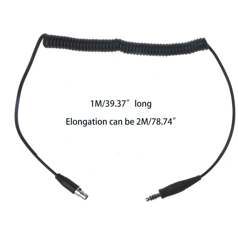 Headphone Cable U174 Plug to Mini XLR5 Coiled Cable for Sound Devices gallery
