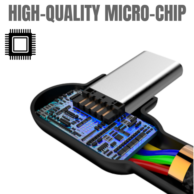 1/2/3Pack 6FT 90 Degree Angle USB-C Type-C Fast Charger Cable Data Charging Cord gallery