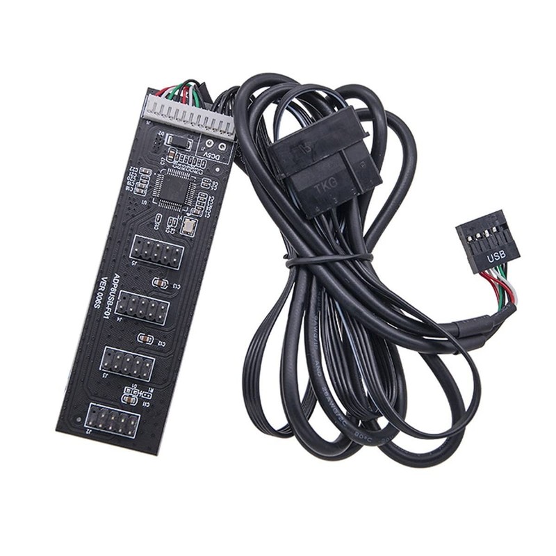 USB2.0 Motherboard Cable 9pin 10pin USB 2.0 Header 1 to 4 Female with IDE Pow... gallery