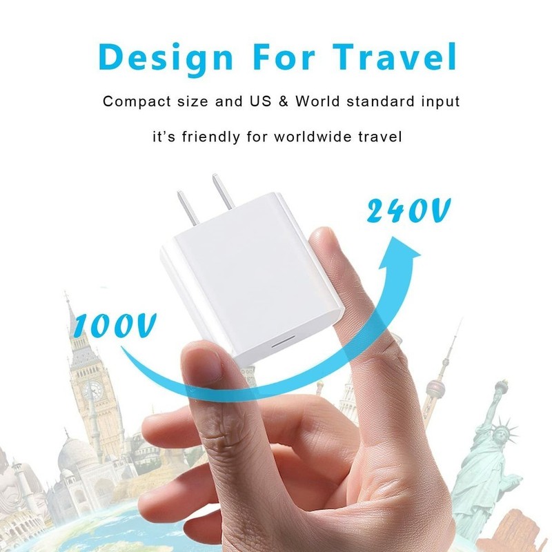 For iPhone 17 16e 15 14 13 12 11 Adroid 20W Type C Cable USB C Fast ChargerBlock gallery