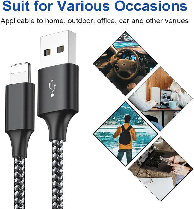 Fast Charger Cable Heavy Duty For iPhone 13 12 11 X XR 8 Charging Cord wholesale gallery