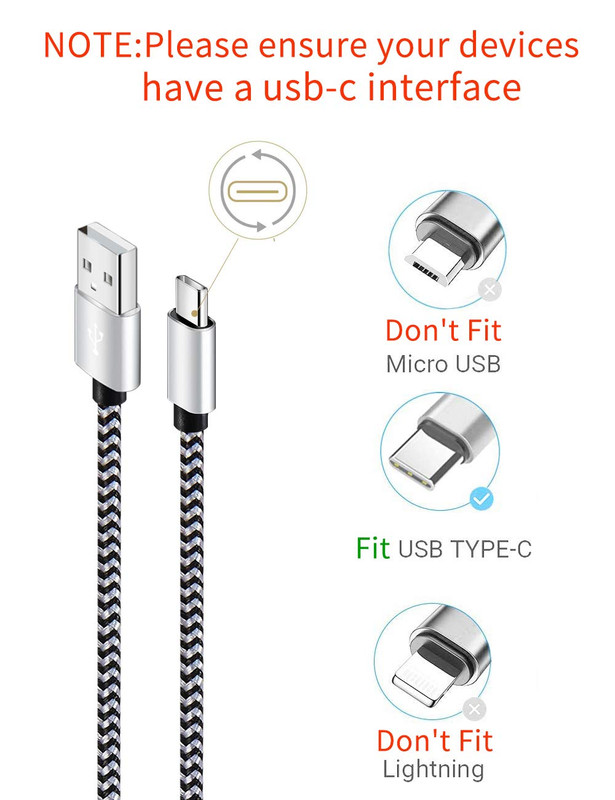 Teeind USB Type C Cable Fast Charging, Tpc001 5 Pack(6Ft 3A) Braided C Charger C gallery