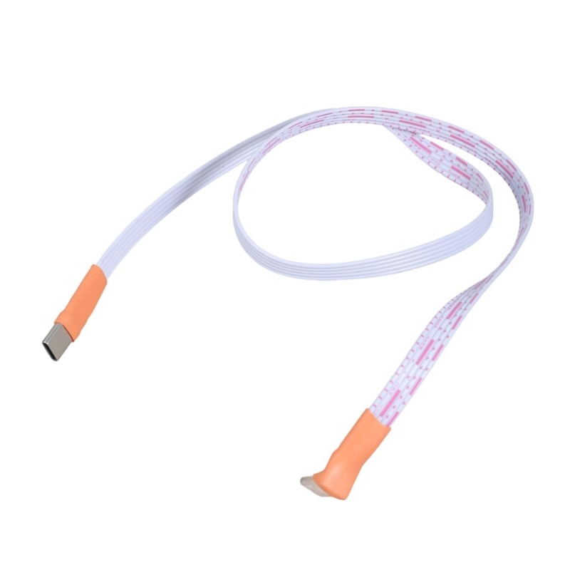 Space Saving Type C Angled Charging Cable Plastic Metal Build For Mobile Tablets gallery