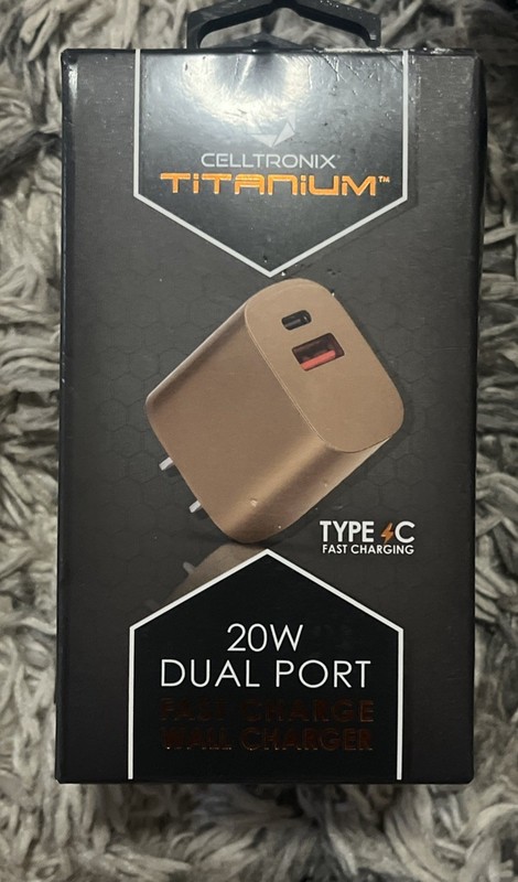 New 20W Dual Port Fast Charge Wall Charger USB-C Port Type-C 50% In 30 Min. GaN gallery