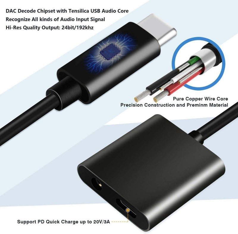 For GALAXY S20 ULTRA PLUS - USB-C HEADPHONE ADAPTER EARPHONE 3.5MM JACK CHARGER gallery