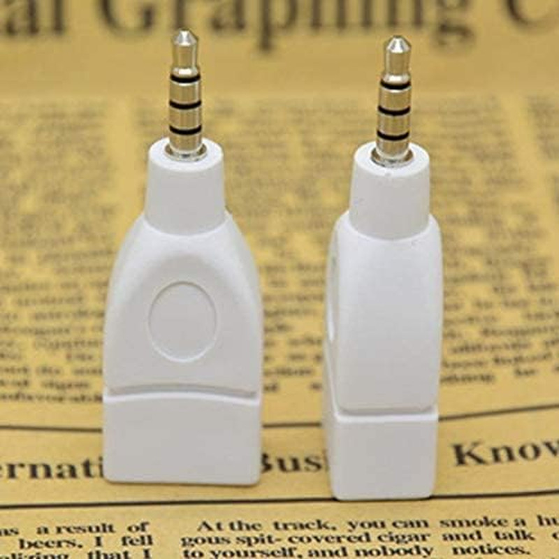 Vizgiz 2 Pack Car Stereo AUX to USB Adapter 3.5Mm Male to USB Female Audio Adapt gallery