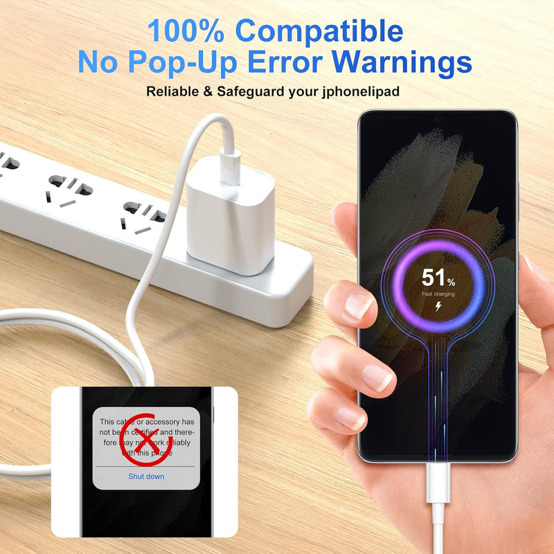 100W USB C to USB C Cable 2-Pack 10Ft, Upgraded Fast Charging USB Type C to Type gallery